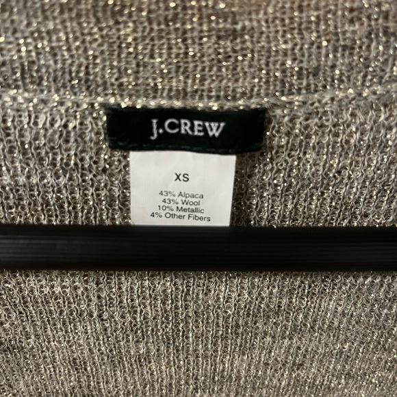 J Crew Grey Metallic Cardigan Sweater XS - Picture 3 of 4